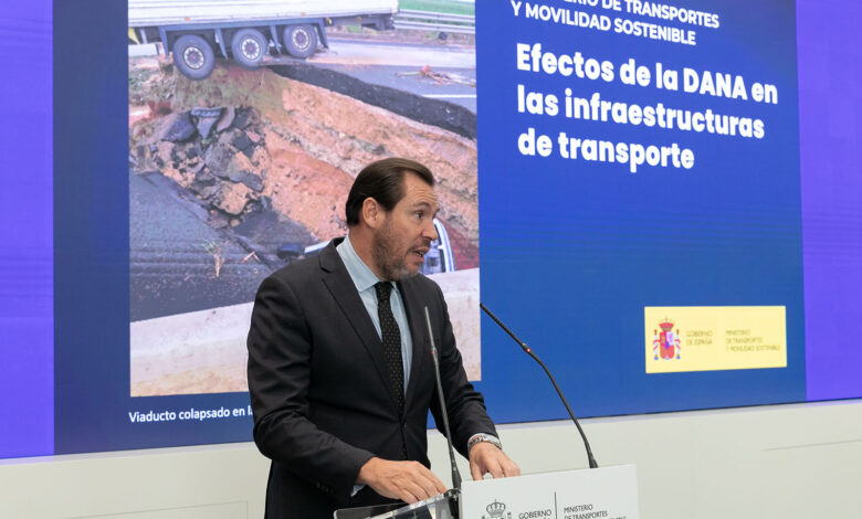 oscar-puente-explica-que-las-principales-carreteras,-tres-lineas-de-cercanias-y-la-linea-de-alta-velocidad-en-valencia-estan-gravemente-danadas-por-la-dana