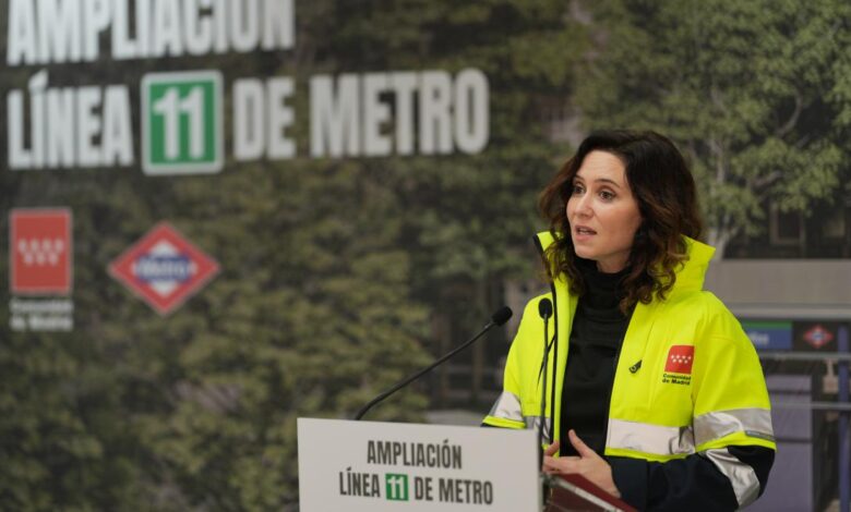 diaz-ayuso-presenta-el-modelo-de-excavacion-que-agilizara-la-ampliacion-de-la-l11-de-metro-con-dos-nuevas-estaciones-en-comillas-y-madrid-rio