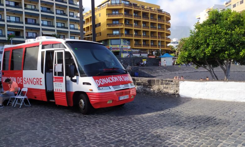 hemodonacion promueve-una-campana-de-donacion de-sangre en-el-puerto-de-la-cruz