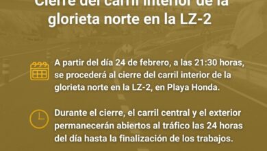 obras-publicas-cierra-provisionalmente-el-carril-interior-de-la-glorieta-norte-de-la-lz-2