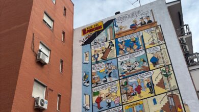 carabanchel-estrena-un-mural-dedicado-a-ibanez-que-inmortaliza-la-‘13,-rue-del-percebe’
