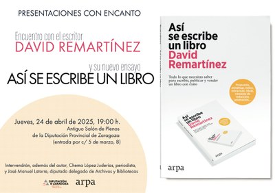 david-remartinez-presenta-este-jueves-en-la-dpz-su-nuevo-ensayo-“asi-se-escribe-un-libro”