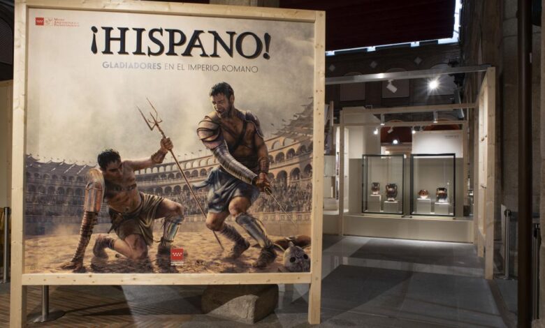 la-comunidad-de-madrid-presenta-una-recreacion-de-combates-de-gladiadores-en-el-museo-arqueologico-y-paleontologico-de-alcala-de-henares